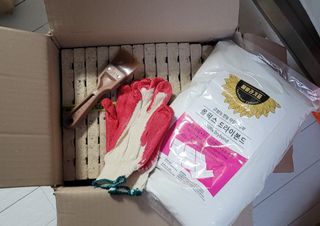 [신흥산업] 붙이는 벽돌 황토 파벽돌 230mm 45장,  욕실 인테리어 실내장식 셀프인테리어 — 5점을 준 리뷰어가 2023년 6월 올린 사용 사진