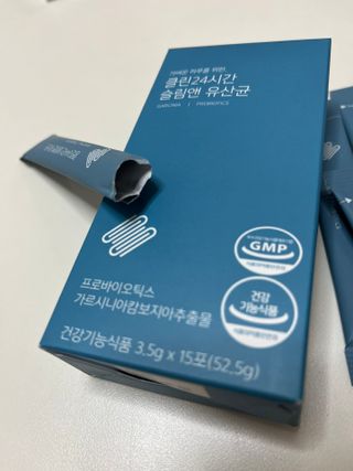 클린24시간 슬림앤유산균 1박스 (3.5g X 15포) — 4.5점을 준 리뷰어가 2022년 12월 올린 사용 사진