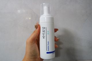 [바이로담] 저자극 약산성버블 폼 폼클렌징 150ml — 5점을 준 리뷰어가 2021년 3월 올린 사용 사진