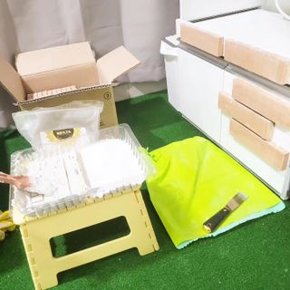 [신흥산업] 붙이는 벽돌 황토 파벽돌 230mm 45장,  욕실 인테리어 실내장식 셀프인테리어 — 5점을 준 리뷰어가 2023년 5월 올린 사용 사진