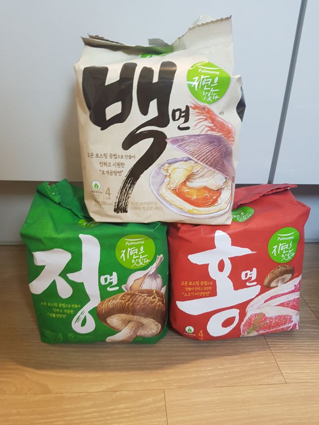 [풀무원] 자연은맛있다 정면, 백면, 홍면  세트 리뷰 사진