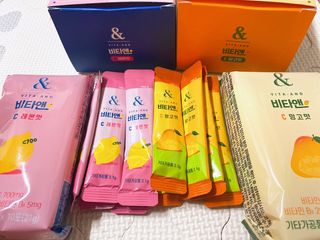 비타앤C 레몬맛, 망고맛 — 5점을 준 리뷰어가 2021년 5월 올린 사용 사진