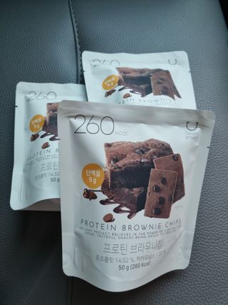 신상품) 딜라이트 프로젝트 프로틴  브라우니칩/ 카스테라칩 총 6EA — 5점을 준 리뷰어가 2022년 5월 올린 사용 사진