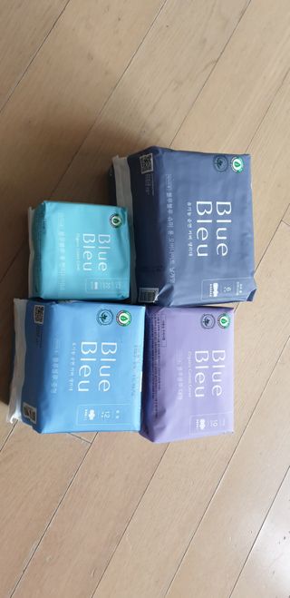 블루블루 유기농 순면 커버 생리대 — 5점을 준 리뷰어가 2021년 1월 올린 사용 사진