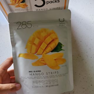 딜라이트 프로젝트 쫀득한 망고말랭이 5입 기획상품 — 5점을 준 리뷰어가 2021년 7월 올린 사용 사진