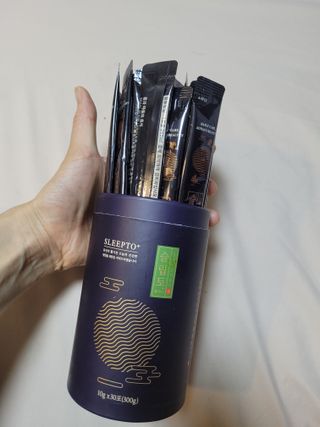 프리마인 자체 기업부설 연구소에서 찾아낸 건강한 수면의 비밀.  슬립토 플러스 30포 — 5점을 준 리뷰어가 2021년 11월 올린 사용 사진
