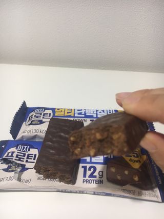 이지프로틴바 3종x각 2ea (고단백질바, 멀티단백질바, 식물성단백질바) — 5점을 준 리뷰어가 2024년 3월 올린 사용 사진