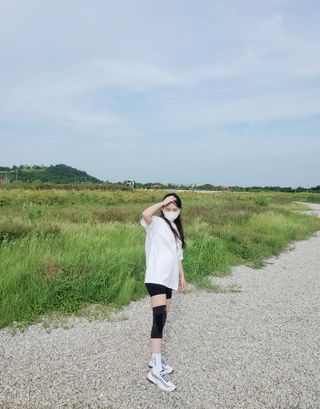 반테린서포터 무릎보호대 — 5점을 준 리뷰어가 2021년 6월 올린 사용 사진