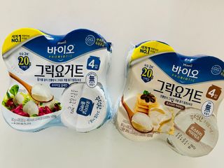 매일바이오 그릭요거트 오리지널 플레인 4개, 로스터리 커피믹스 4개 — 5점을 준 리뷰어가 2021년 12월 올린 사용 사진
