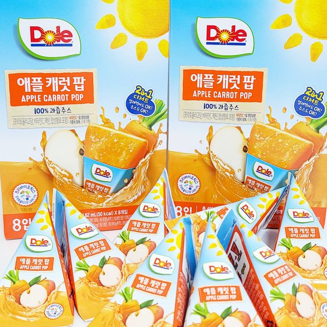 Dole 애플캐럿팝 62ml 8입 X 2박스 리뷰 사진