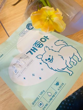 My Pet Care 천연단백질 눈건강에 개좋아 — 5점을 준 리뷰어가 2021년 2월 올린 사용 사진