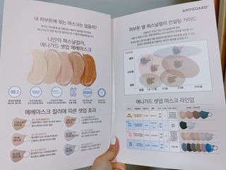 애니가드 셋업메베마스크 (대형 4컬러 + 중형 4컬러) — 5점을 준 리뷰어가 2022년 4월 올린 사용 사진
