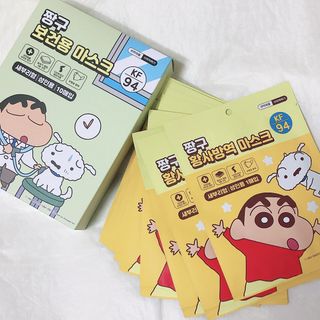 [숨그림]  덴탈마스크 짱구 우리아이 그리고 내가 쓰는 믿을수있는 케릭터 마스크  16종 — 4점을 준 리뷰어가 2021년 10월 올린 사용 사진