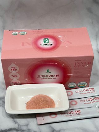 [모마네] 이너뷰티 히알루론산 비오틴 코큐텐 저분자피쉬콜라겐 - 3 g 30포 ★석류맛 — 4.5점을 준 리뷰어가 2021년 12월 올린 사용 사진