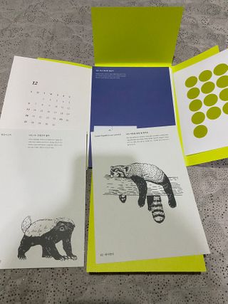 콜린스 2021 엽서 캘린더와 마스킹 테이프 3종 — 5점을 준 리뷰어가 2020년 12월 올린 사용 사진