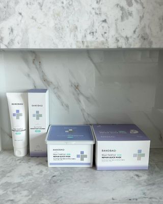 바노바기 코스메틱 바노바기 밀크씨슬 리페어 시카 폼 클렌저 플러스 120ml + 퀵 마스크 플러스 30매 — 5점을 준 리뷰어가 2023년 8월 올린 사용 사진