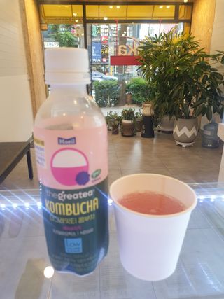 더그레잇티 콤부차 [매일유업] 더그레잇티 44kcal 콤부차 300ml *12개입 (오리지널 6개+베리리치 6개) — 5점을 준 리뷰어가 2023년 7월 올린 사용 사진