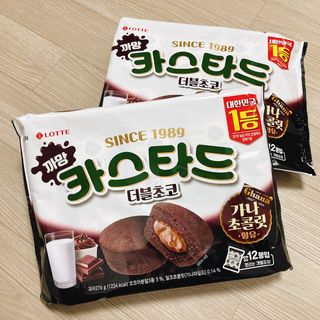 롯데제과 까망카스타드 더블초코 — 4.5점을 준 리뷰어가 2021년 5월 올린 사용 사진