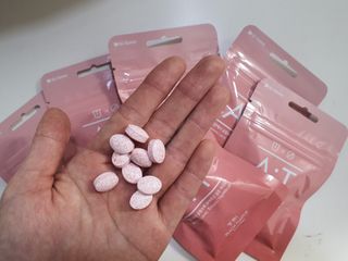 입 냄새 완화에 도움을 주는 에티켓 캔디 복숭아맛 앳캔디 — 5점을 준 리뷰어가 2021년 1월 올린 사용 사진