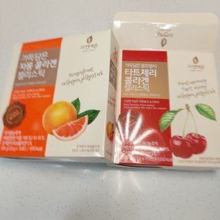 자연에온 핑크 자몽 착즙 100mL 10개입 1BOX +가 득담은 자몽 콜라겐 젤리스틱 1BOX — 3.5점을 준 리뷰어가 2021년 7월 올린 사용 사진