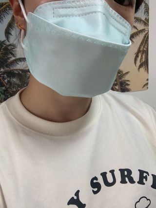 [이지아 마스크] 애니가드 더솔루션마스크 KF80 대형 컬러 4종 — 5점을 준 리뷰어가 2021년 6월 올린 사용 사진