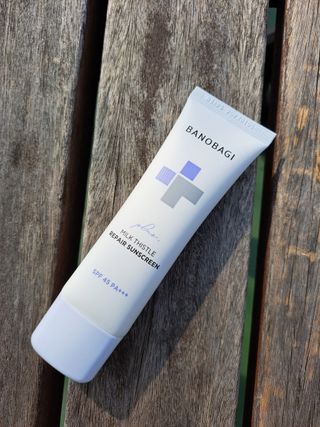 바노바기 코스메틱 바노바기 밀크씨슬 리페어 시카 선스크린 플러스 50ml — 5점을 준 리뷰어가 2023년 3월 올린 사용 사진