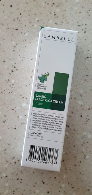 랑벨 랑바이오 블랙 시카 크림 50ml(블랙비 프로폴리스, 시카 4종, 판테놀 10 함유) — 5점을 준 리뷰어가 2022년 7월 올린 사용 사진