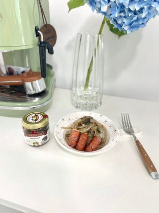 이탈리안 프리미엄 파스타 룸모 Rummo 파스타 2종 + 바질 페스토 + 블랙 트러플 페이스트 — 5점을 준 리뷰어가 2021년 7월 올린 사용 사진