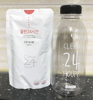클린24시간 1BOX(5포) + 전용보틀(500ml) — 5점을 준 리뷰어가 2022년 8월 올린 사용 사진