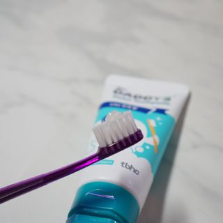 닥터데디스 안심불소 튼튼치약(청포도, 민트 중 택 1) 60g + 여행용 미니 치약 15g — 5점을 준 리뷰어가 2022년 9월 올린 사용 사진