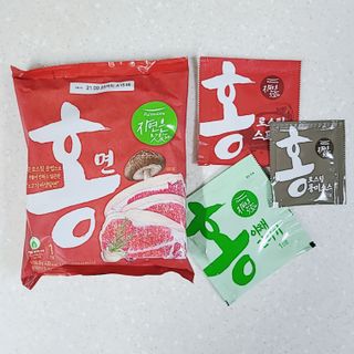 [풀무원] 자연은맛있다 정면, 백면, 홍면  세트 — 5점을 준 리뷰어가 2021년 4월 올린 사용 사진
