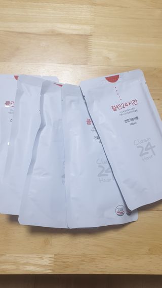 클린24시간 1BOX(5포) + 전용보틀(500ml) — 4점을 준 리뷰어가 2022년 12월 올린 사용 사진