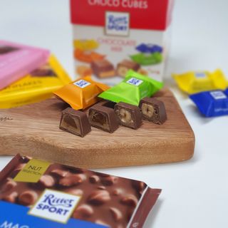 리터스포트 컬러풀 버라이어티 2종, 넛셀렉션 1종, 카카오셀렉션 1종, 초코큐브 초콜릿믹스 — 5점을 준 리뷰어가 2021년 1월 올린 사용 사진
