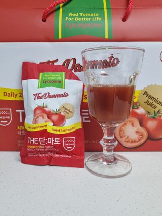 제이제이바이오 더단마토 프리미엄주스 100ml 30팩입 - 무설탕 스테비아 토마토즙 — 4점을 준 리뷰어가 2021년 11월 올린 사용 사진
