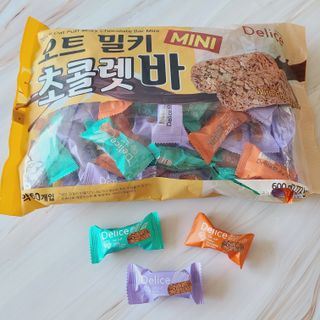 델리스 오트 밀키 초콜릿 바 — 5점을 준 리뷰어가 2022년 3월 올린 사용 사진