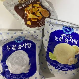 딜라이트 프로젝트  달콤한 눈꽃 간식세트( 눈꽃 솜사탕 / 레몬라임 솜사탕 / 달고나 총 7EA+스마트톡 증정) — 5점을 준 리뷰어가 2022년 5월 올린 사용 사진