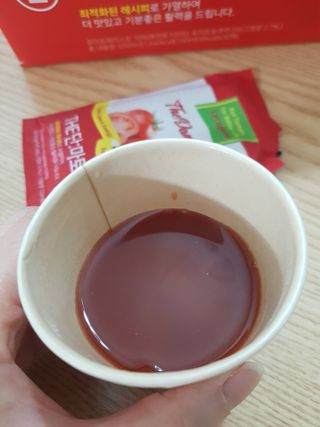 제이제이바이오 더단마토 프리미엄주스 100ml 30팩입 - 무설탕 스테비아 토마토즙 — 5점을 준 리뷰어가 2021년 11월 올린 사용 사진