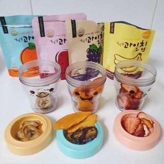 아비삭 과일칩 딸기, 감, 포도, 바나나 4종 — 3점을 준 리뷰어가 2021년 8월 올린 사용 사진