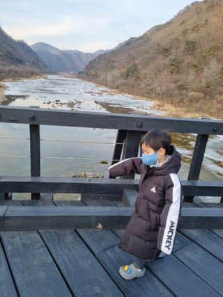 애니가드키즈 새부리형  소형L 5컬러 각 10매입 [크리미베이지, 코튼핑크, 블루레이크, 페일로즈, 민트그린] — 5점을 준 리뷰어가 2022년 2월 올린 사용 사진