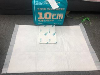 아베크 펫 와이드 프리미엄 대형 애견 강아지 배변 패드 30매 1팩 80g — 5점을 준 리뷰어가 2021년 7월 올린 사용 사진