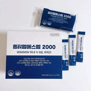 바른비타민 옵티엠에스엠2000 1박스 60포 관절 연골 복합건강기능식품 — 4점을 준 리뷰어가 2021년 6월 올린 사용 사진