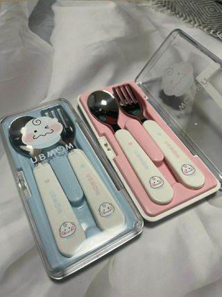 유비맘 스푼포크 케이스 세트 1+1 _컬러랜덤 발송 — 5점을 준 리뷰어가 2020년 12월 올린 사용 사진
