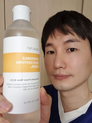 나나스킨 캐모마일아쿠아수딩토너 — 5점을 준 리뷰어가 2021년 5월 올린 사용 사진