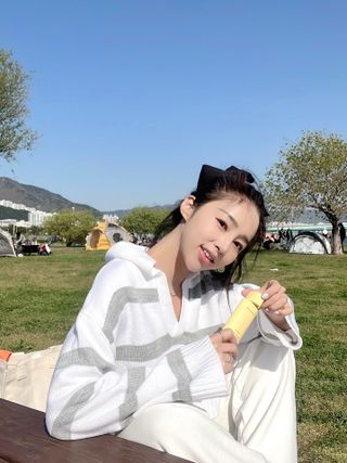 스킨큐어 산다화 유기농 레몬썬크림 — 5점을 준 리뷰어가 2022년 4월 올린 사용 사진
