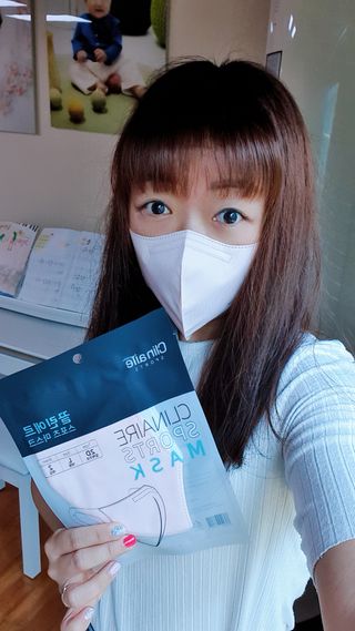 끌린에르 스포츠 귀편한 새부리형 마스크 (뉴컬러포함) — 5점을 준 리뷰어가 2022년 5월 올린 사용 사진