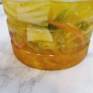 셰프애찬 단호박 백김치 1kg — 5점을 준 리뷰어가 2022년 10월 올린 사용 사진