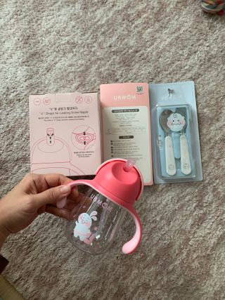 유비맘 트라이탄 코니빨대컵_컬러 랜덤 발송 — 5점을 준 리뷰어가 2020년 12월 올린 사용 사진