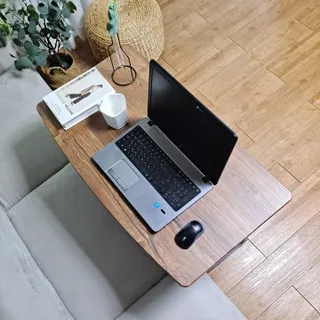올맘 폴딩 모션테이블 6단계 높낮이조절 아이보리/다크브라운 — 5점을 준 리뷰어가 2021년 9월 올린 사용 사진