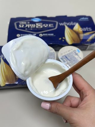구매평★[2종 패키지]덴마크 요거밀 통오트 요거트(12,460원) — 5점을 준 리뷰어가 2025년 5월 올린 사용 사진