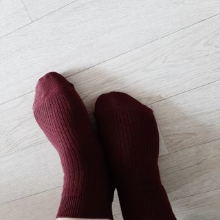 [사이즈가 있는 양말 필로이] 남/여 골지 발목 양말 4족 세트 남【S, M, L, XL】여【S, M, L】_컬러 랜덤 — 5점을 준 리뷰어가 2022년 6월 올린 사용 사진